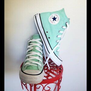 Converse All Star Hi Tops Classic Retro Mint Green (Women's Size 7 Men's Size 5)
